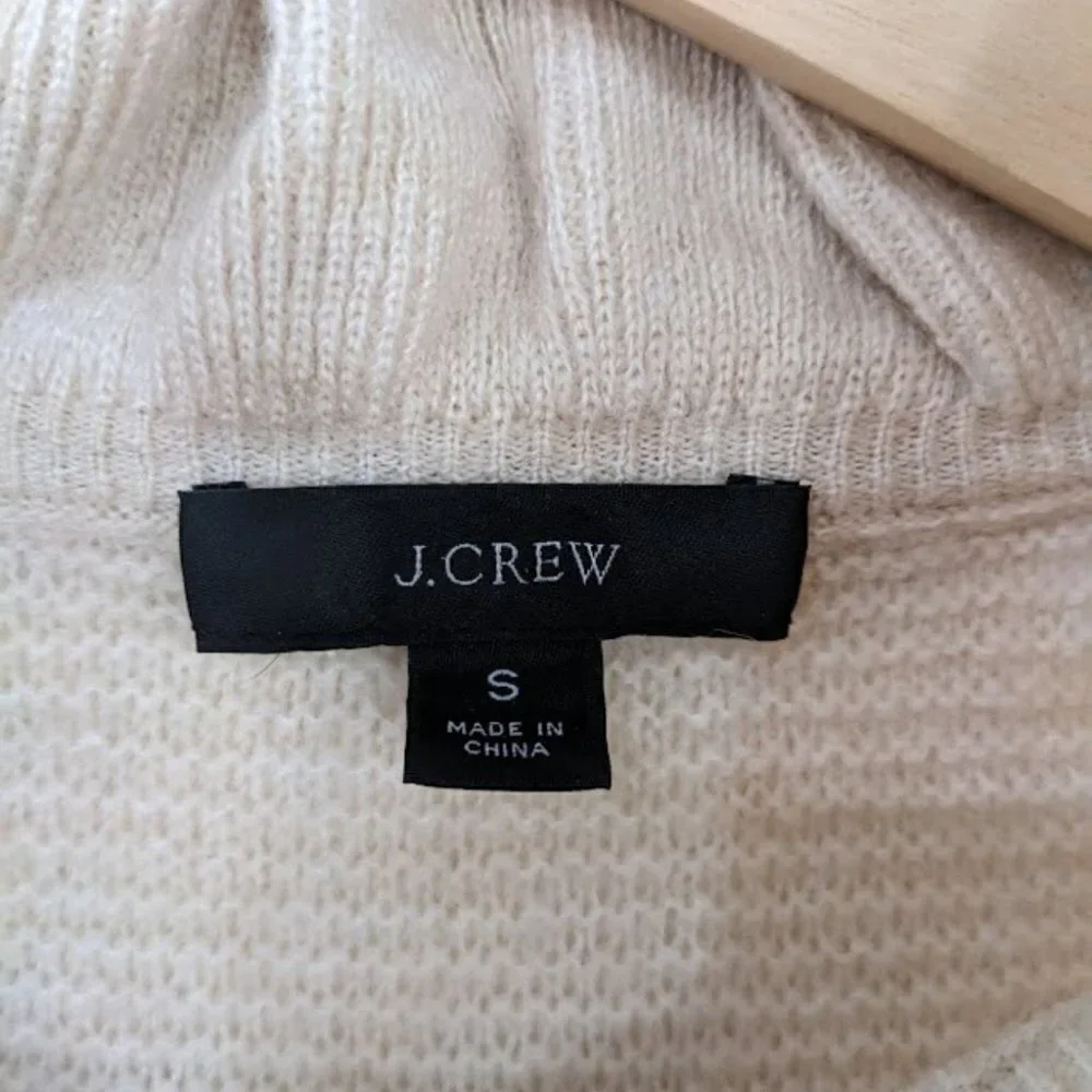 J Crew | Ruffle Neck Sweater in Cream - Picture 5 of 8